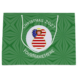 USA Rödhårig ängel julflagga Personlig 