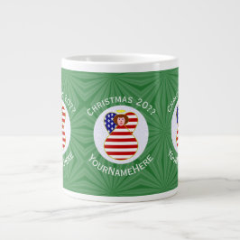 USA Rött Hår Ängel Julflagga Personlig Jumbo Mugg