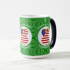 USA Rött Hår Ängel Julflagga Personlig  Magisk Mugg