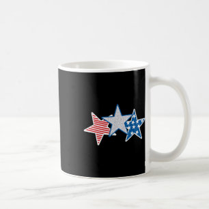 USA Rött vitt blått American Flagga U.s.a. Stars S Kaffemugg