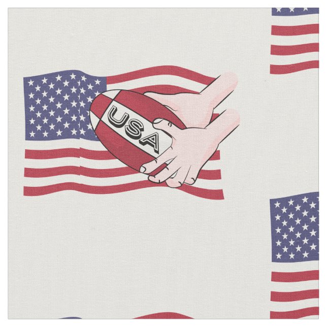 USA Rugby Team Supporters Flagga with Boll Tyg (Närbild)