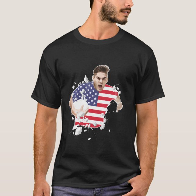 Usa Rugby Union Jersey 2019 Fans Kit American Supp T Shirt (Framsida)