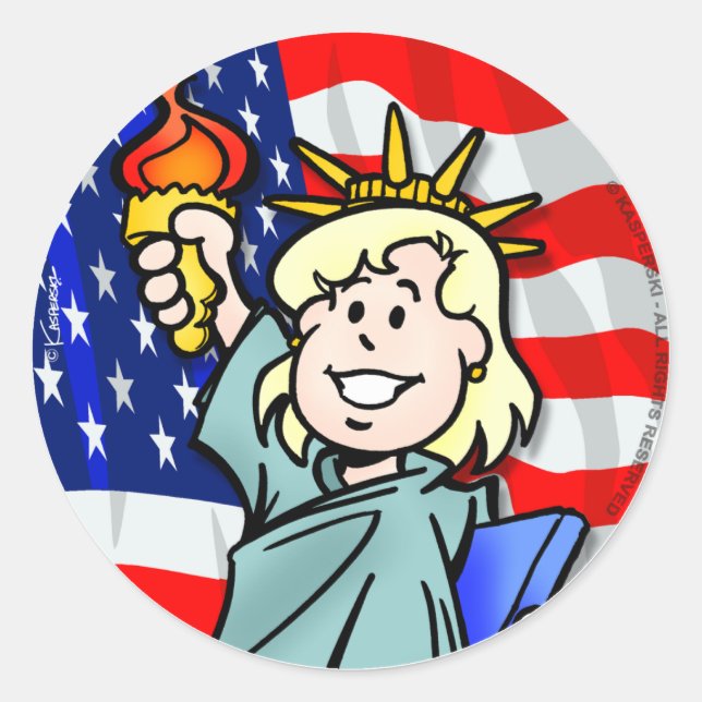 USA RUNT KLISTERMÄRKE (Framsida)