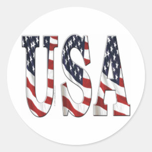 USA RUNT KLISTERMÄRKE