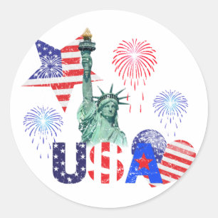 USA RUNT KLISTERMÄRKE