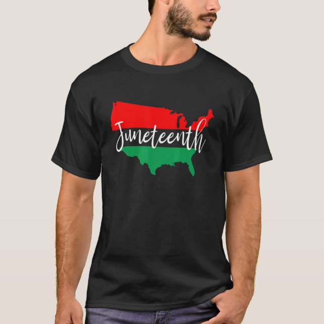 USA:s 10:e latinamerikanska svarta frihet i Karta T Shirt (Framsida)