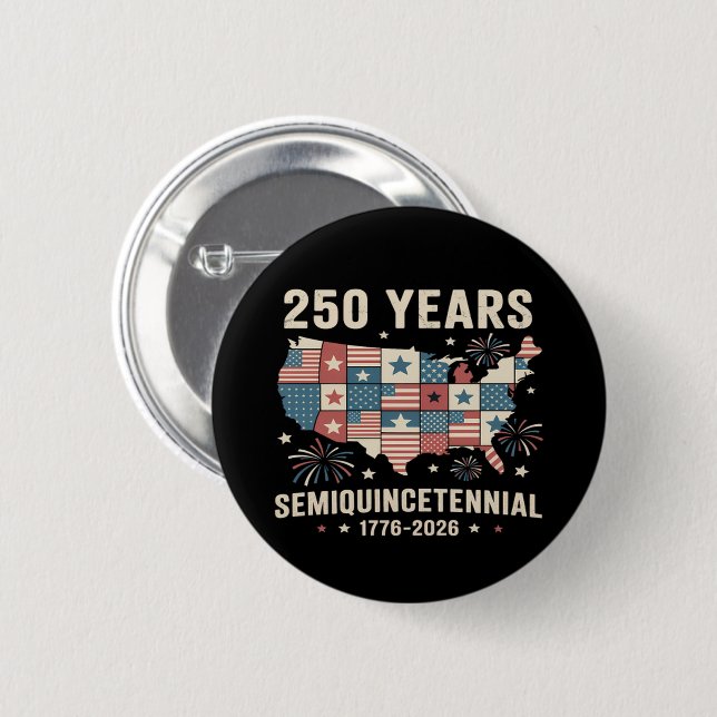 USA:s 250-årsjubileum för självständighet Knapp (Framsida & baksida)