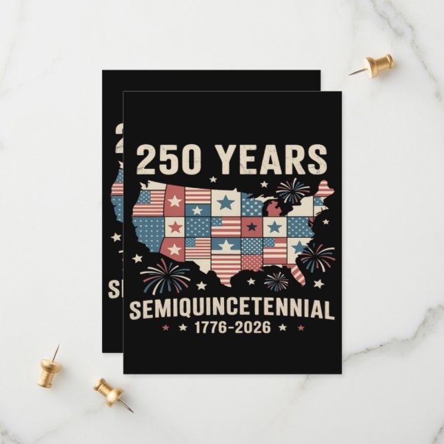 USA:s 250-årsjubileum för självständighet  Spara Datumet (Fram/Back In Situ)