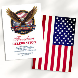USA:s 250-årsjubileum Frihetspartaj Inbjudningar