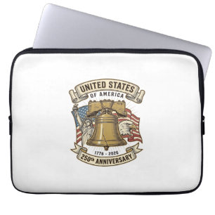 USA:s 250-årsjubileum Patriotisk Vektor D Laptop Fodral