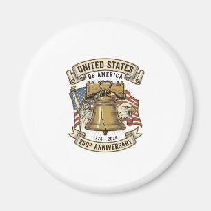 USA:s 250-årsjubileum Patriotisk Vektor D Magnet