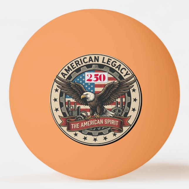 USA:s 250-årsjubileum Pingisboll (Framsidan)