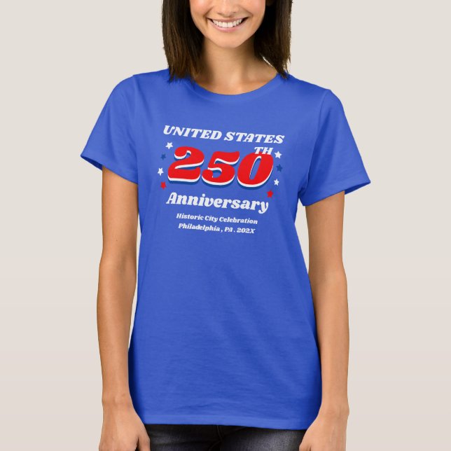 USA:s 250-årsjubileum T Shirt (Framsida)