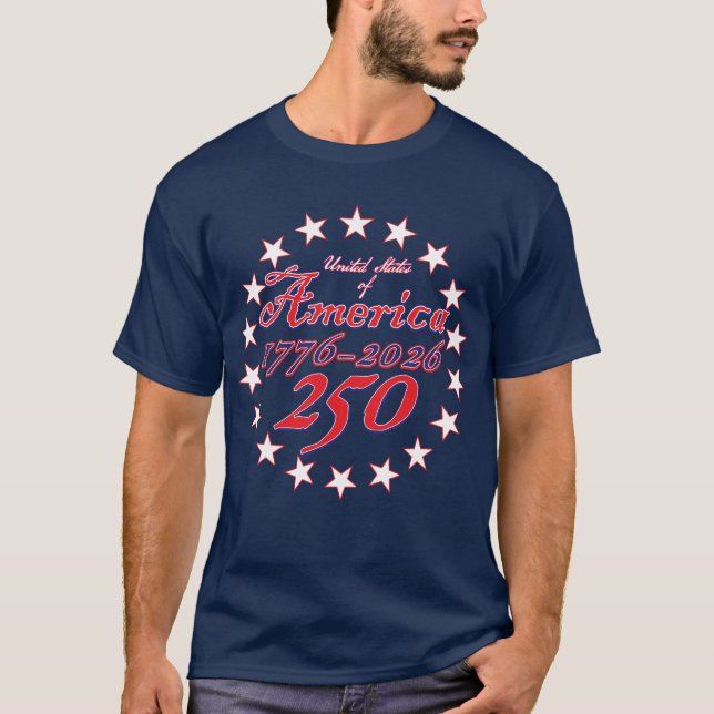 USA:s 250-årsjubileum T Shirt (Framsida)