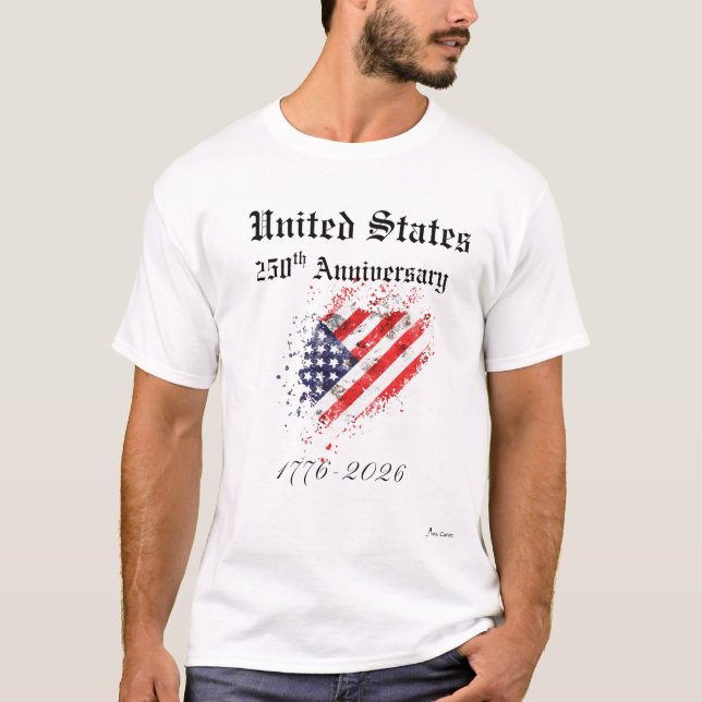 USA:s 250-årsjubileum T-Shirt Män (Framsida)