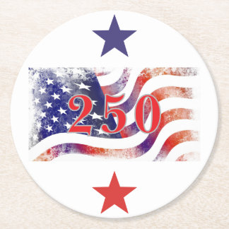 USA:s 250-årsjubileum Underlägg Papper Rund