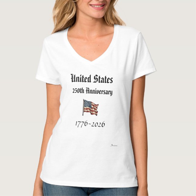 USA:s 250-årsjubileums T-Shirt (Framsida)