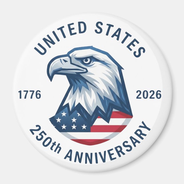 USA:s 250-årsjubileumsmynt Magnet (Framsidan)
