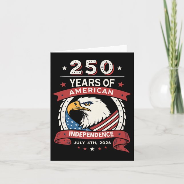 USA:s 250:e Firande - 250 ÅRS amerikansk Inde Kort (Framsida)