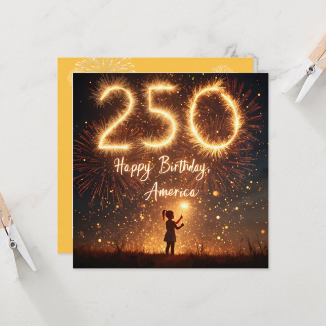 USA:s 250:e födelsedag BBQ Inbjudningar (Fram/Back In Situ)