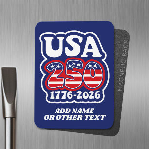 USA:s 250:e födelsedag - Groovy USA 250 Magnet
