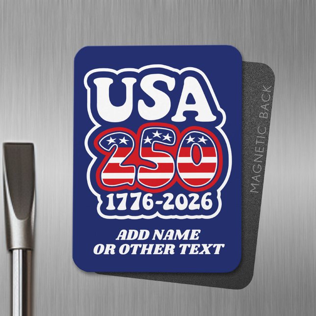 USA:s 250:e födelsedag - Groovy USA 250 Magnet (USA 250 Magnet)