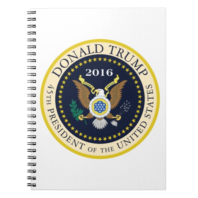 USA:s 45:e president Anteckningsbok Med Spiral (Framsidan)