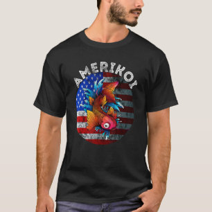 USA:s 4:e juli: Amerika Koi Fish Patriotic America T Shirt