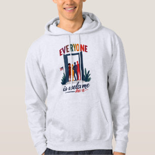 USA:s allomfattande - alla är välkomna hit Hoodie