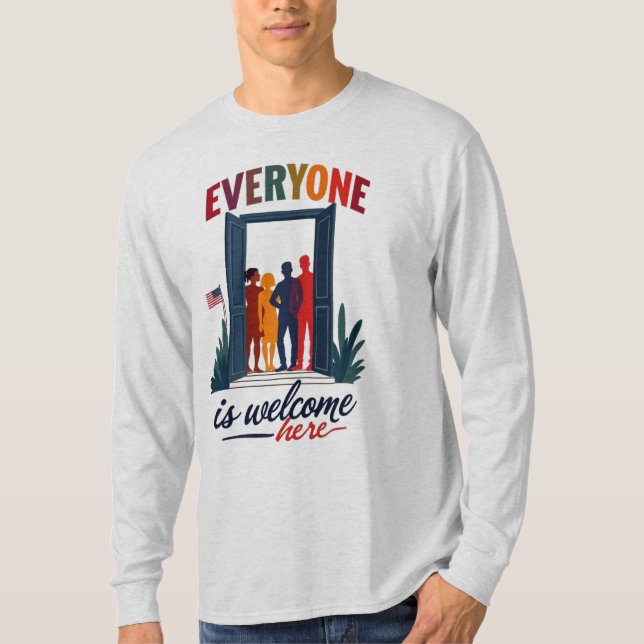 USA:s allomfattande - alla är välkomna hit T Shirt (Framsida)
