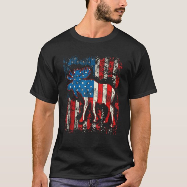 USA:s amerikanska Flagga 4:e juli Manar Women Retr T Shirt (Framsida)