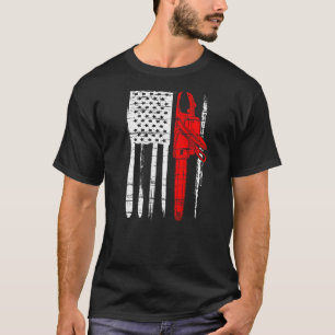 USA:s amerikanska Flagga Arborist Chainszack Lumbe T Shirt