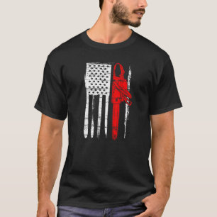 USA:s amerikanska Flagga Arborist Chainszack Lumbe T Shirt