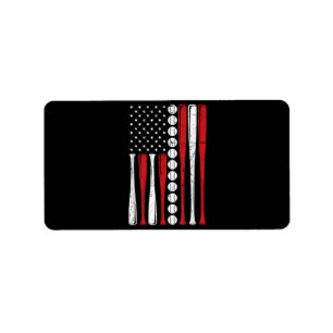 USA:s amerikanska Flagga Baseball-Flagga 4 juli Adressetikett