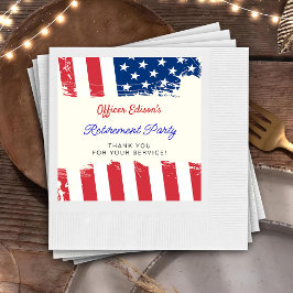 USA:s amerikanska Flagga Militära Pension Party Pappersservett