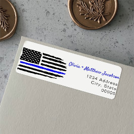 USA:s amerikanska Flagga Militära Pension Party Returadress Etikett