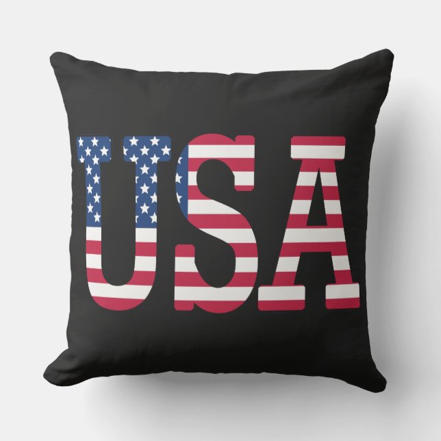 USA:s amerikanska Flagga Outdoor Pillow Kudde (Framsida)
