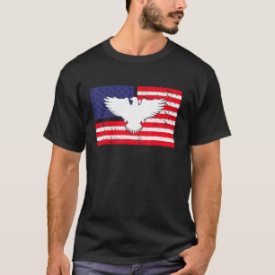 USA:s amerikanska Flagga Patriotic 4:e juli Bald E T Shirt
