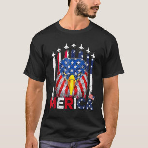 USA:s amerikanska Flagga Patriotic 4:e juli Bald E T Shirt
