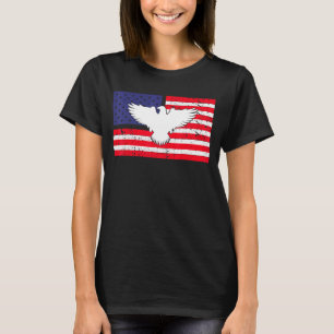 USA:s amerikanska Flagga Patriotic 4:e juli Bald E T Shirt