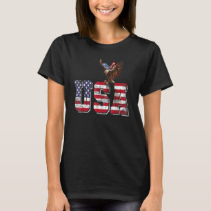 USA:s amerikanska Flagga Patriotic 4:e juli Bald E T Shirt
