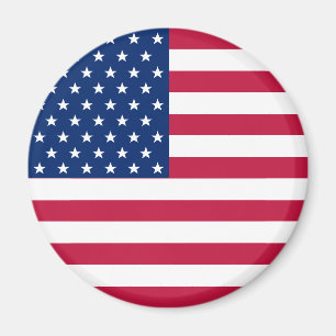 USA:s amerikanska Flagga Patriotic Round Fridge Ma Magnet