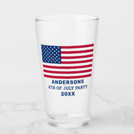 USA:s amerikanska Flagga Personlig 4 juli Party Glaskopp
