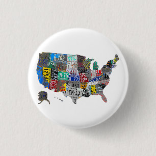 USA:s amerikanska licensskylt A, United Stater Kar Knapp