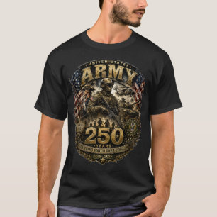 USA:s armé 250 år patriotisk militär grafik T Shirt
