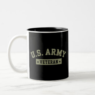 USA:s arméveteran Veterans America Amerikansk flag Två-Tonad Mugg
