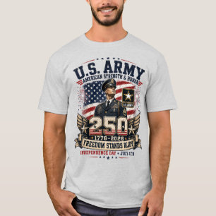 USA:s ARMY "Friheten står stark" 4 juli T Shirt