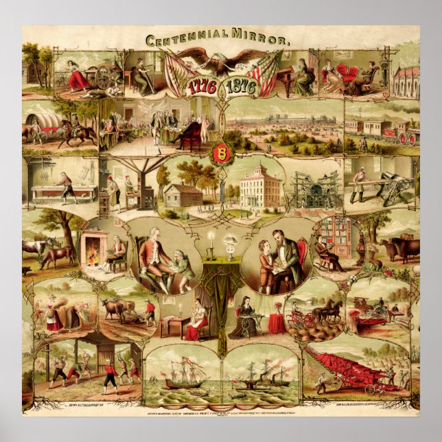 USA:s årtusenåriga historia 1776-1876 Poster (Framsidan)