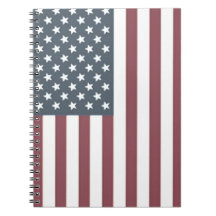 USA:s bärbara dator American Flagga Journal Planne