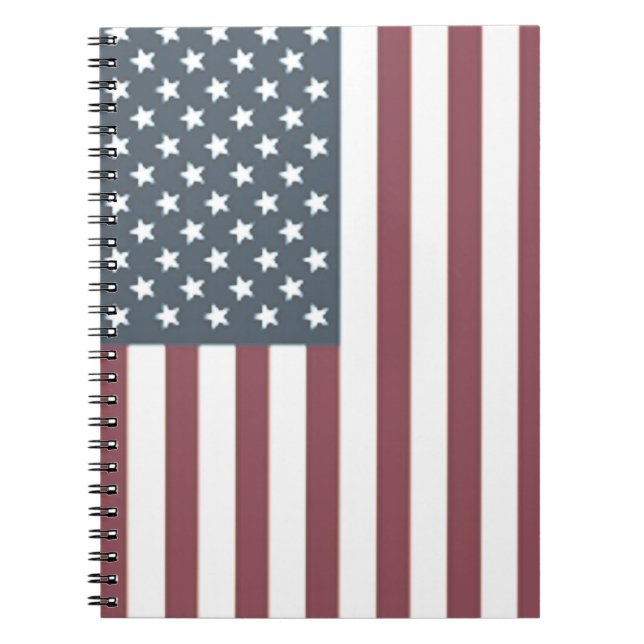 USA:s bärbara dator American Flagga Journal Planne Anteckningsbok (Framsidan)